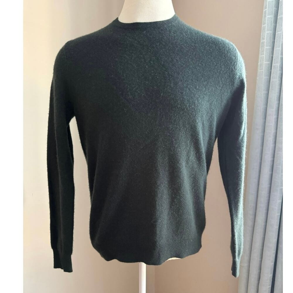 Dark Green Men’s Cashmere Sweater – Size Medium